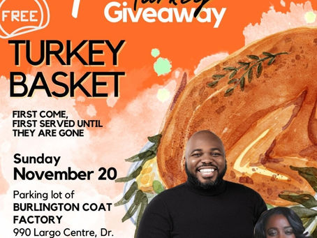 Thanksgiving Turkey Giveaway in Largo, MD