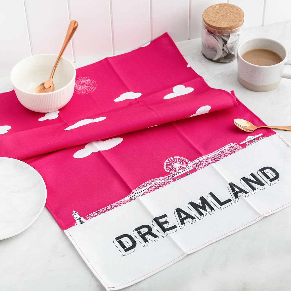 Dreamland Skyline Tea Towel
