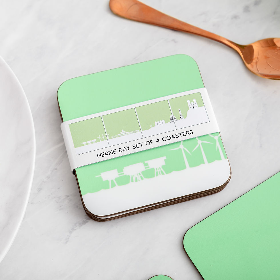 Thumbnail: Herne Bay set of 4 Skyline Coasters