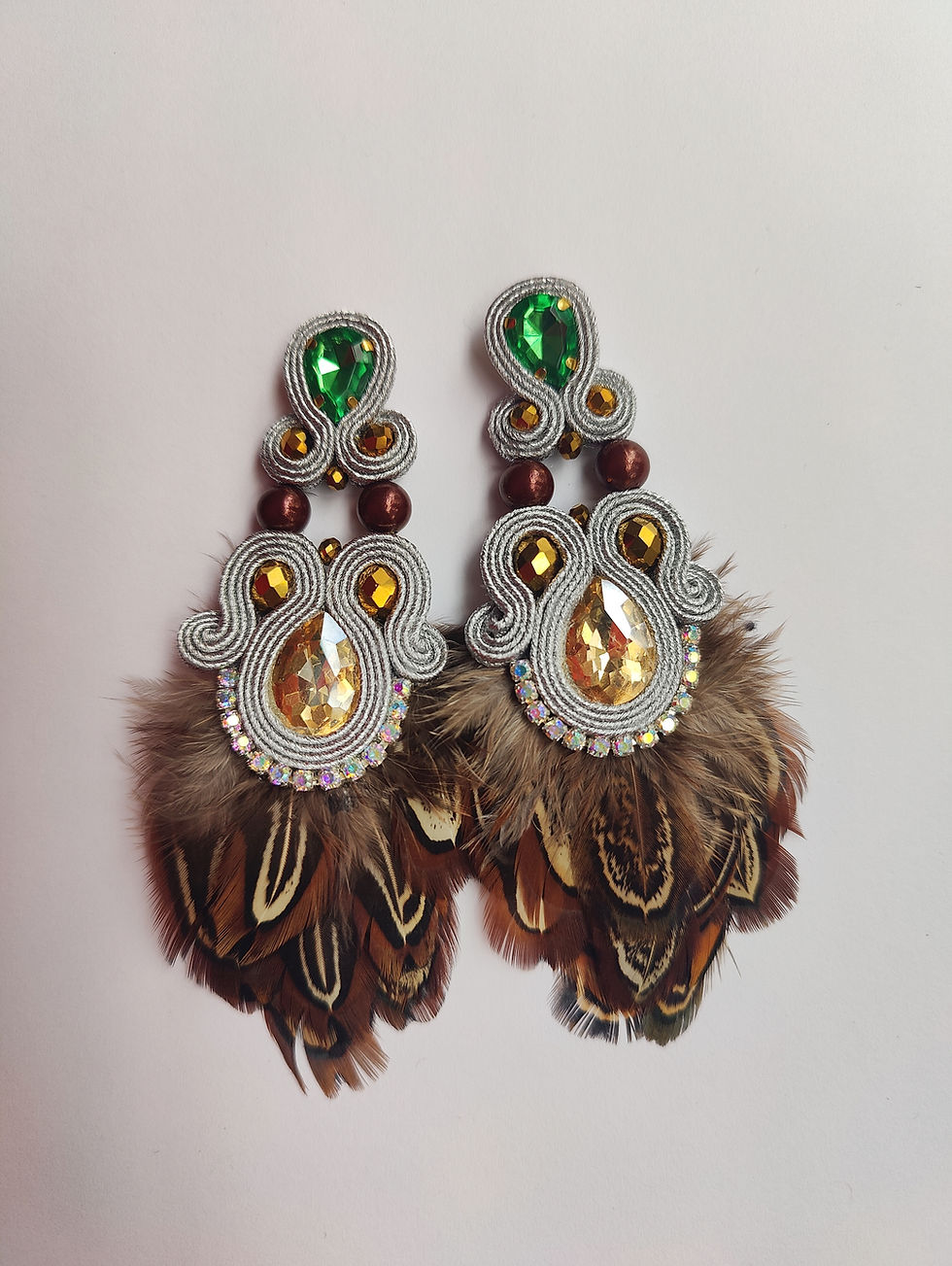 Thumbnail: Silver Feather Maxiearrings 