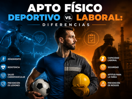 Diferencias entre apto físico deportivo y laboral en infografía comparativa