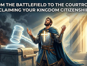 warrior of God before God with a gavel