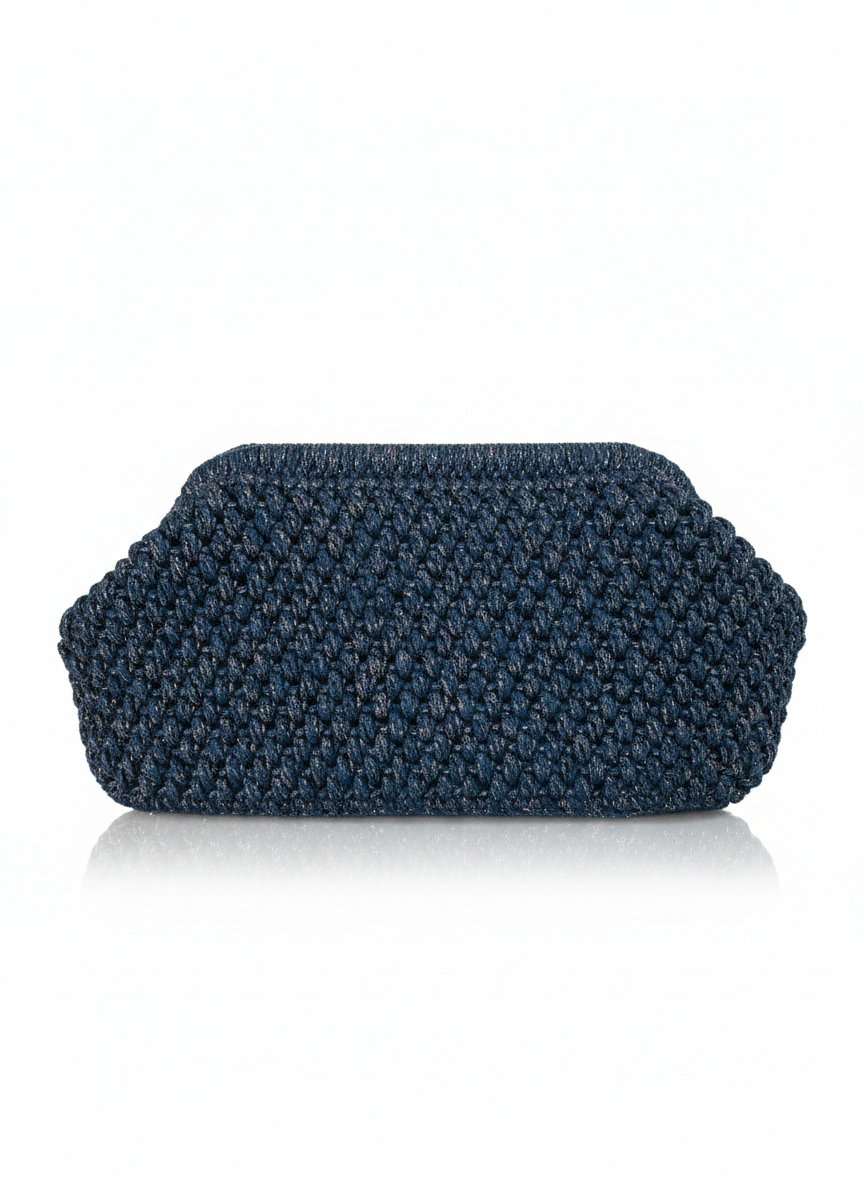 Küçük resim: Misty Serisi El Yapımı Örgü Clutch Çanta