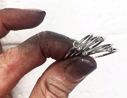 Diamond stacking rings