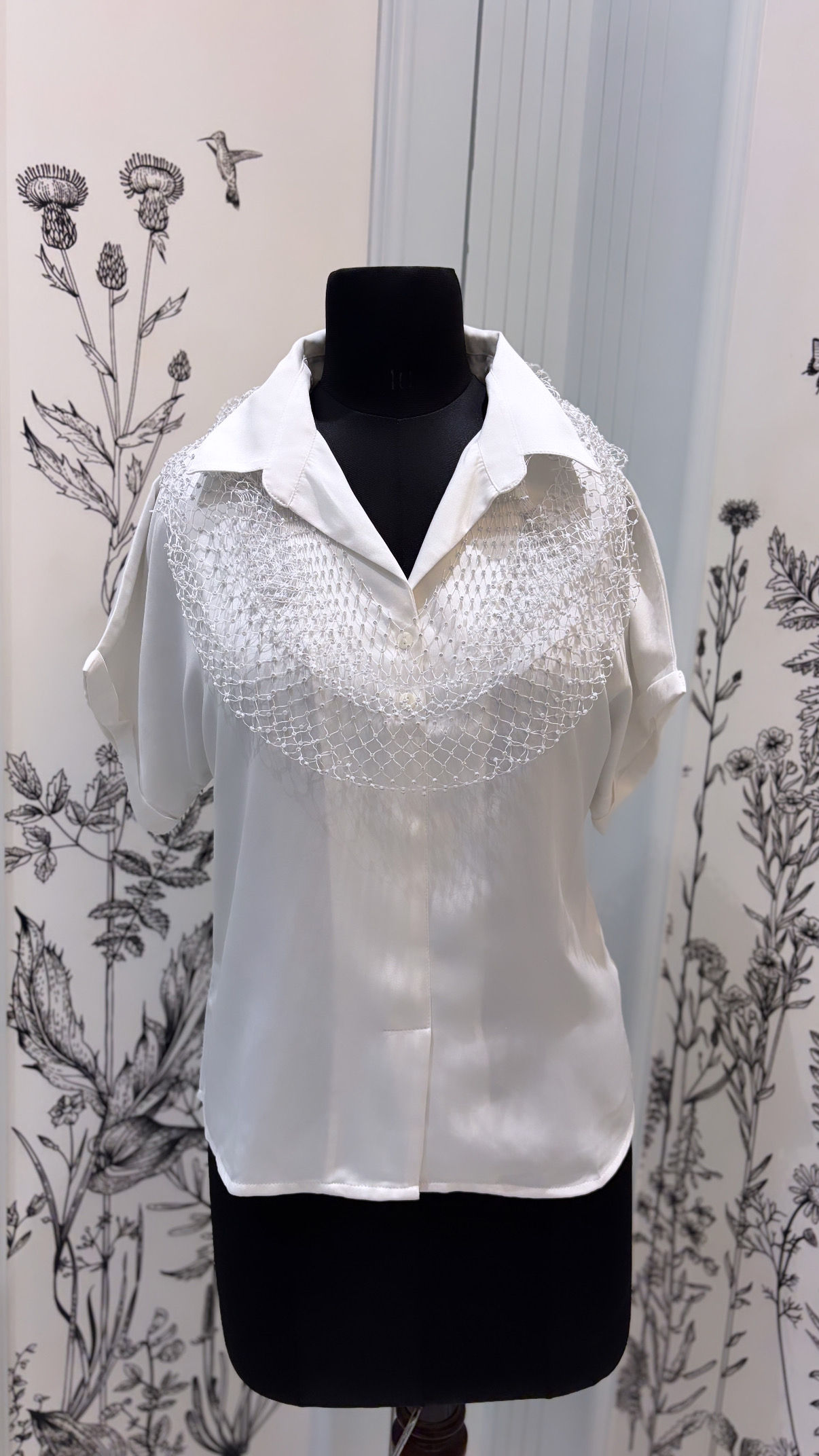 Mesh Neck Top