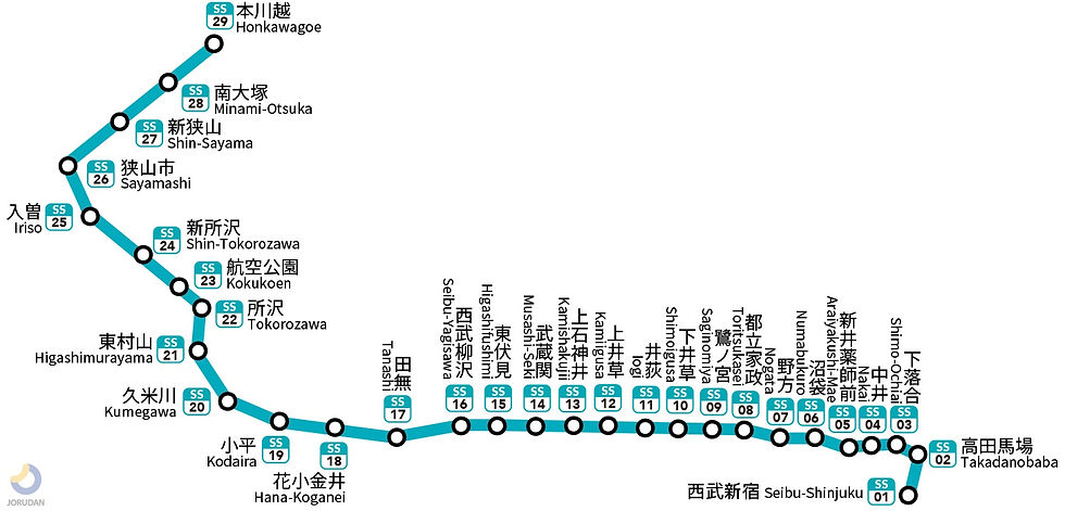 西武新宿線路線図