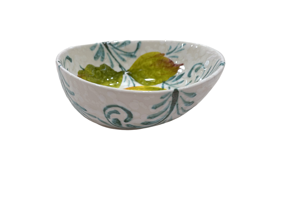 Thumbnail: Green bowl 11 cm with ramina green arabesque decoration
