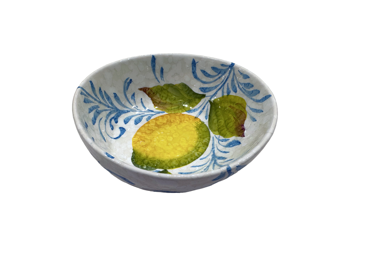 Bowl 14x14 cm with light blue arabesque decoration