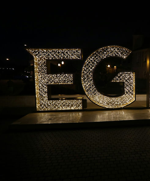 illuminated freestanding letter