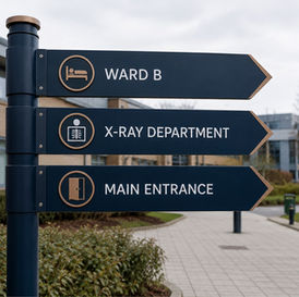 hospital wayfinding sign