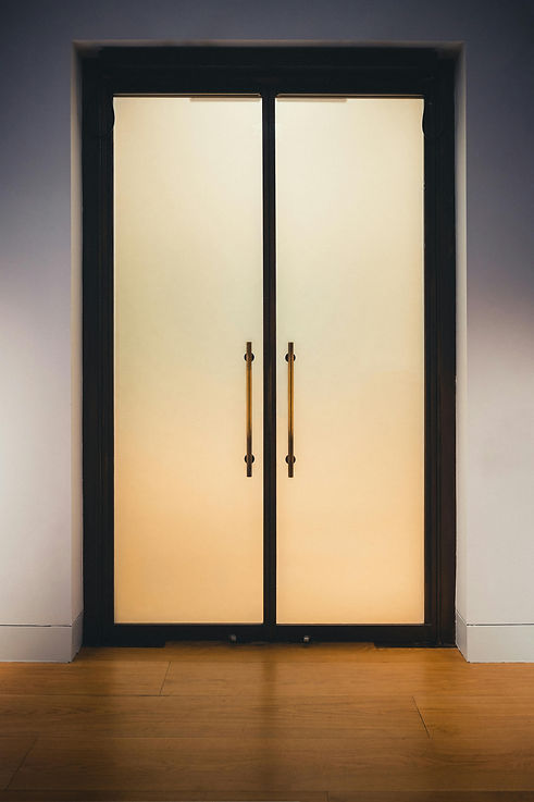 Glass forsted door