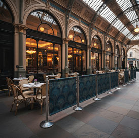 fancy cafe barrier