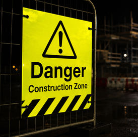 danger signage for construction site