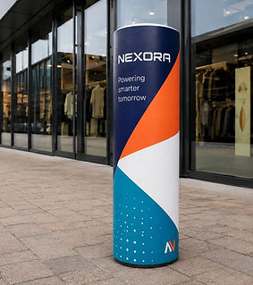 Branded Colour Block Bollard Covers