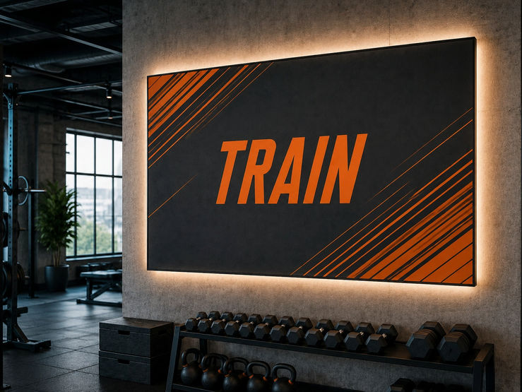 gym tension fabric lightbox