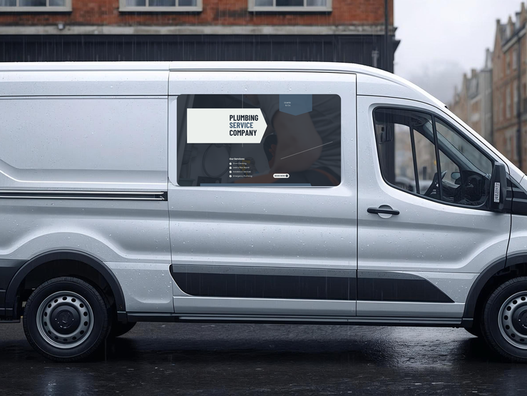 plumping magnetic van signs