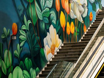 flowers custom wall mural