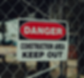 Danger gate signage