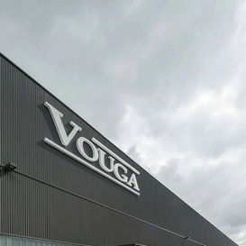 white exterior industrial sign