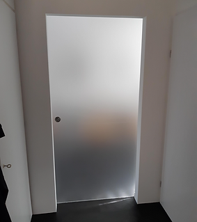 plain full frosted glass door