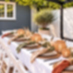 tablescape with rattan and earthy tones