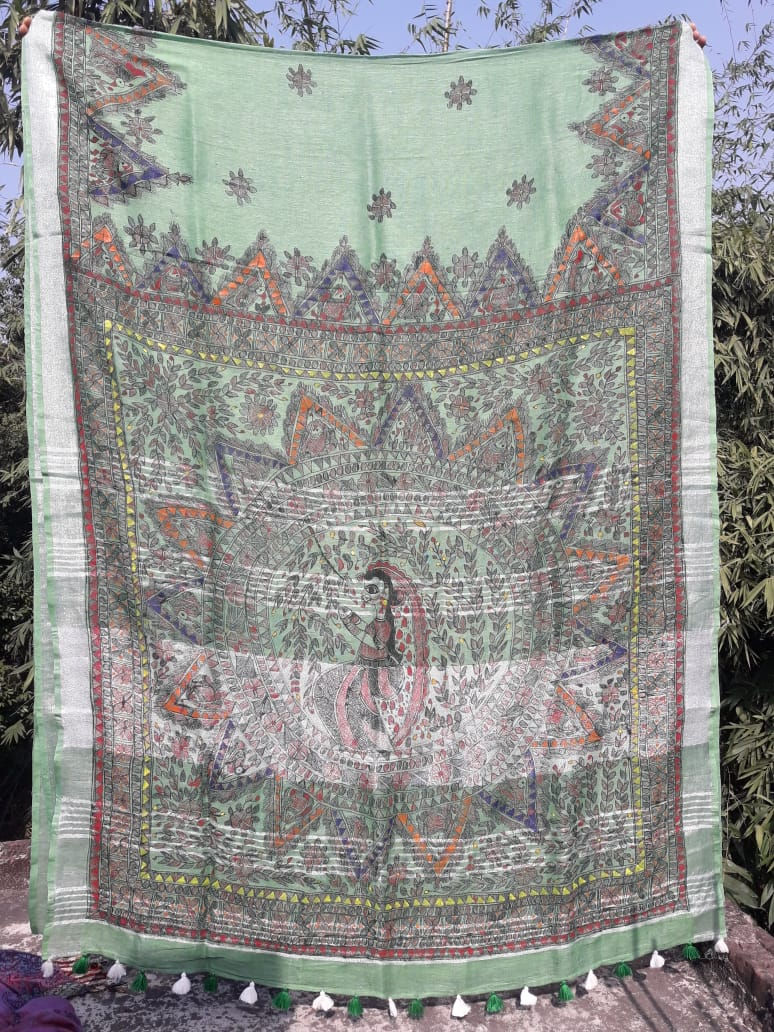 Linen Silk Saree