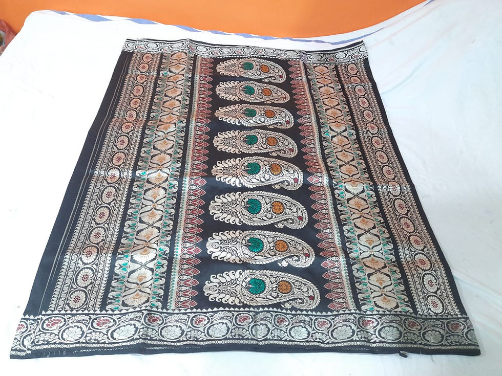 Baluchari- Chalani Galani mixed weaving pattern