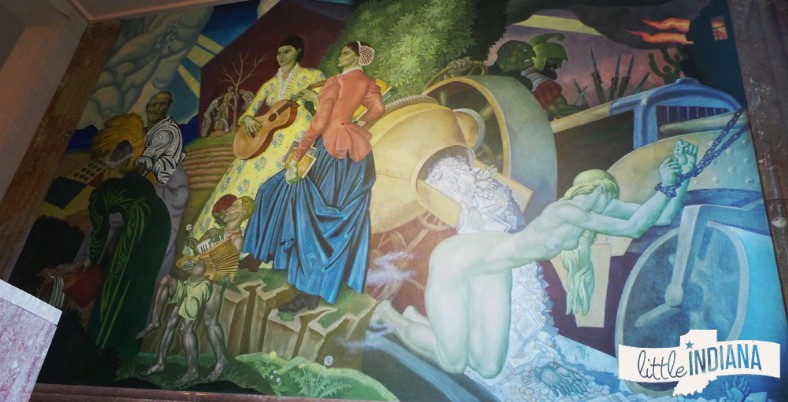 Courthouse mural depicting struggles of women