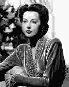 Glamour photo of Hedy Lamarr in velvet gown