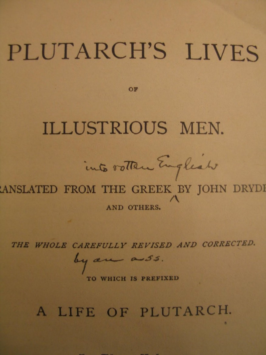 Mark Twain's Marginalia on Plutarch's Lives