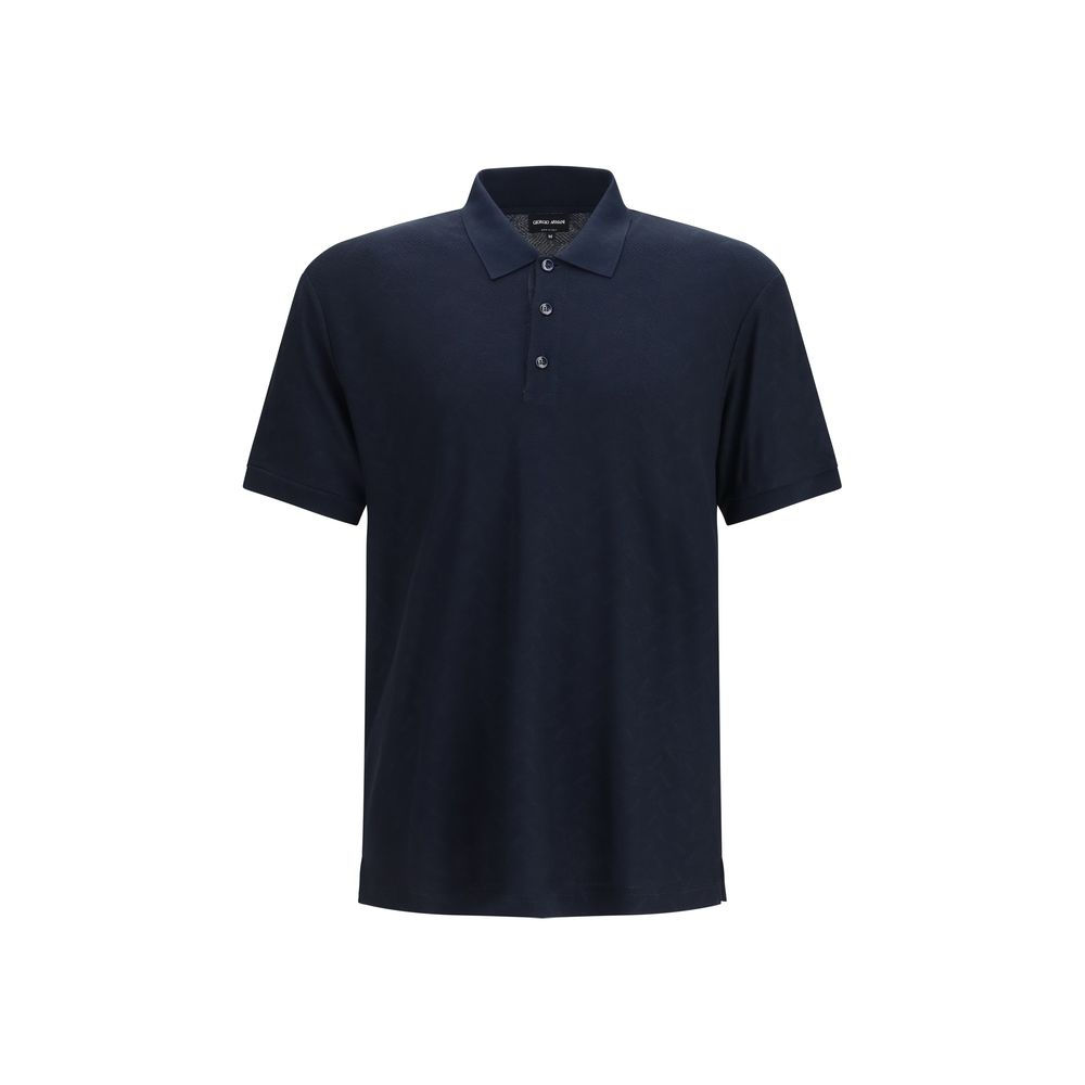 Blue Viscose Polo Shirt