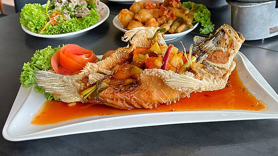 Fried Fish with Sweet and Sour Sauce