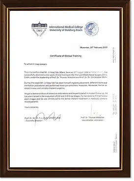 歐洲臨床實習證書-德國埃森米特醫院