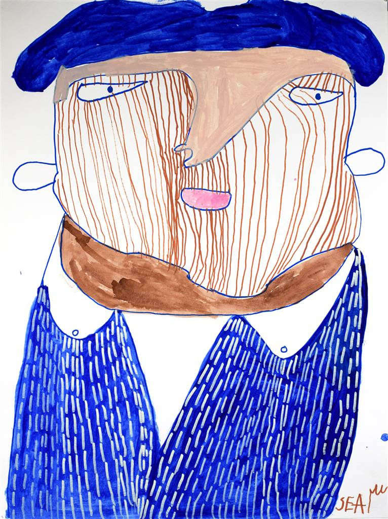 Sylvain Serneels - man met blauwe pet