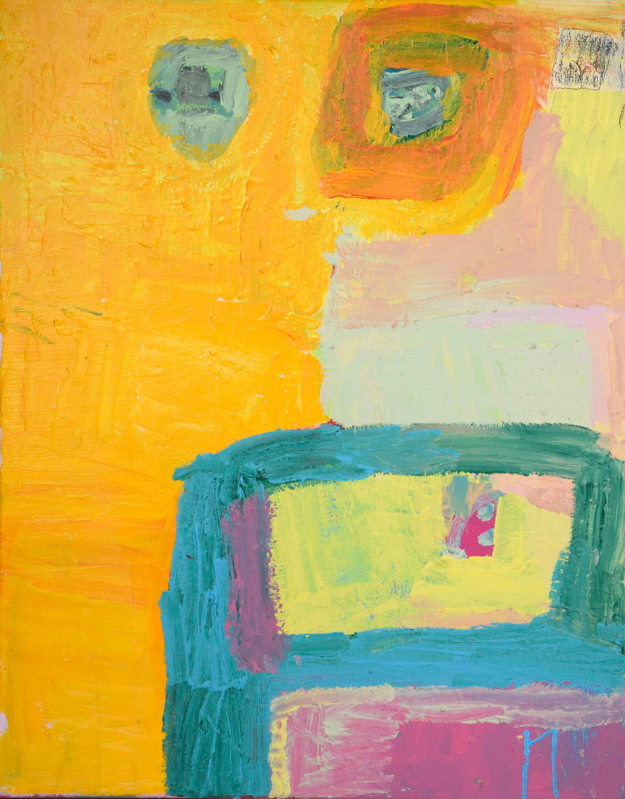 Martine Thielens - abstract met groene ogen