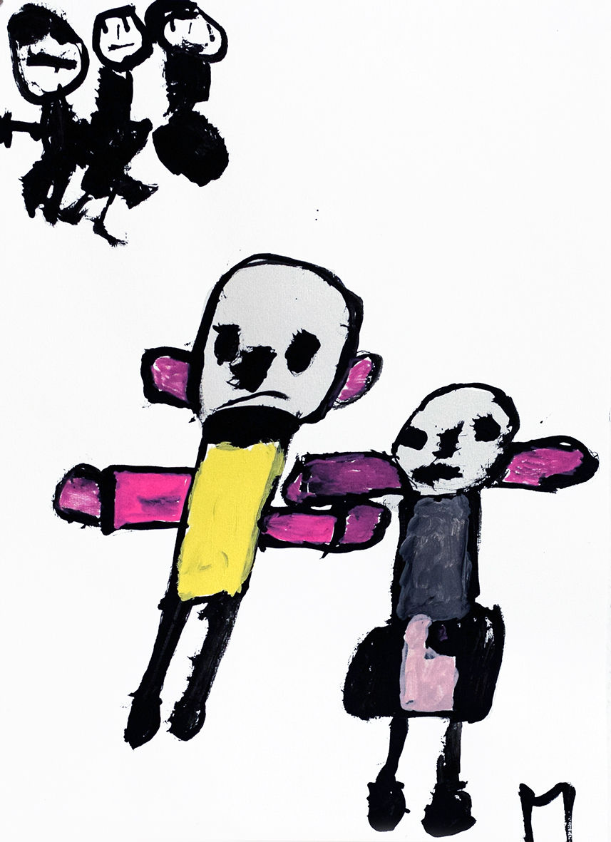 Martine Thielens - twee figuren op wit