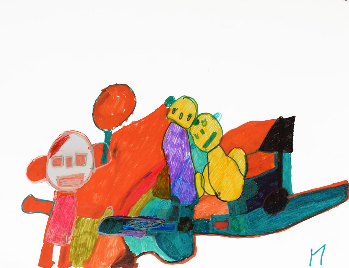 Martine Thielens - drie figuren met oranje