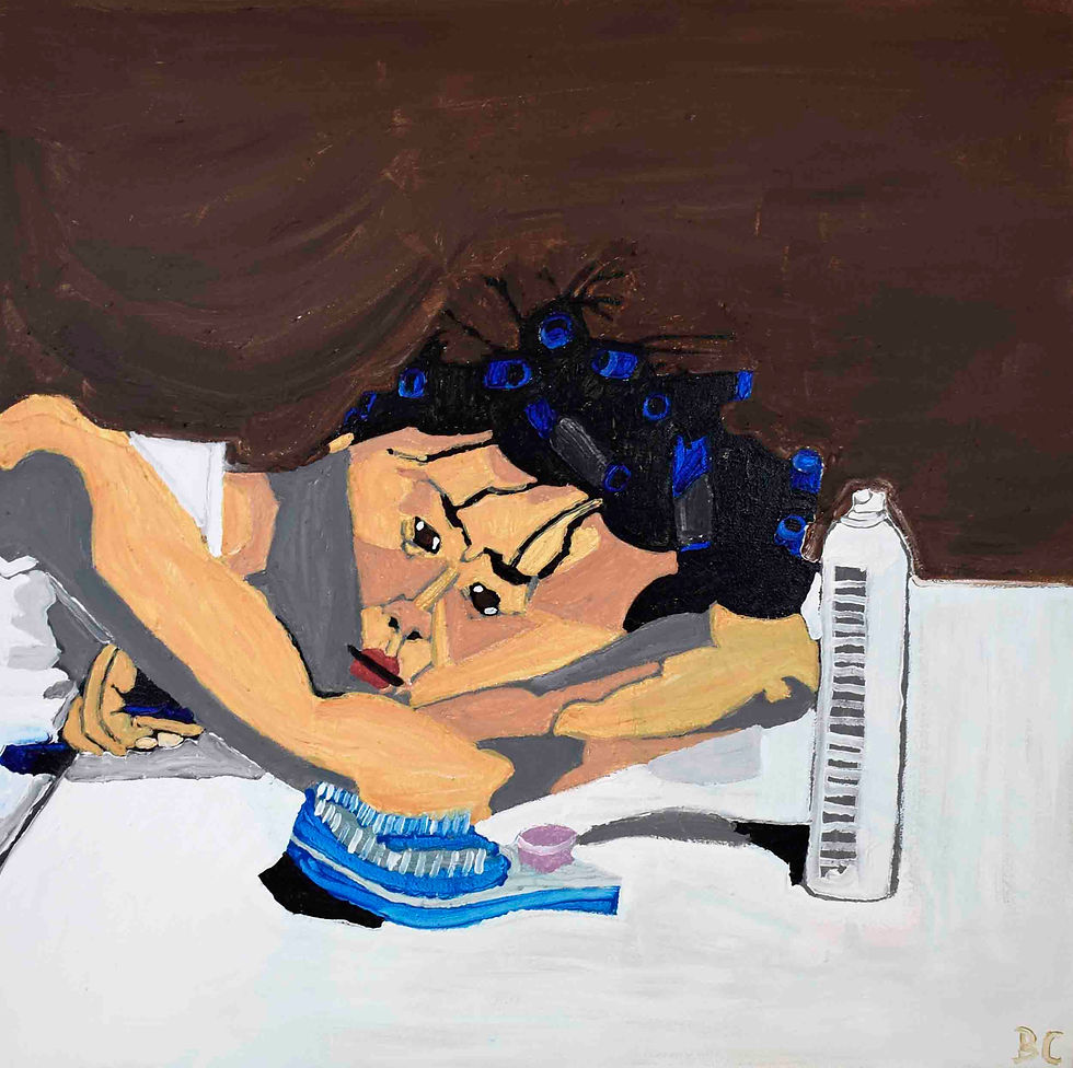 Carlo Buyck - Persoon hangt op tafel