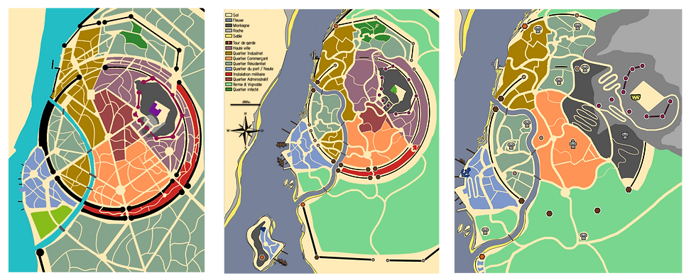 All the top down city map I did between Jun 2022 & Sep 2022
