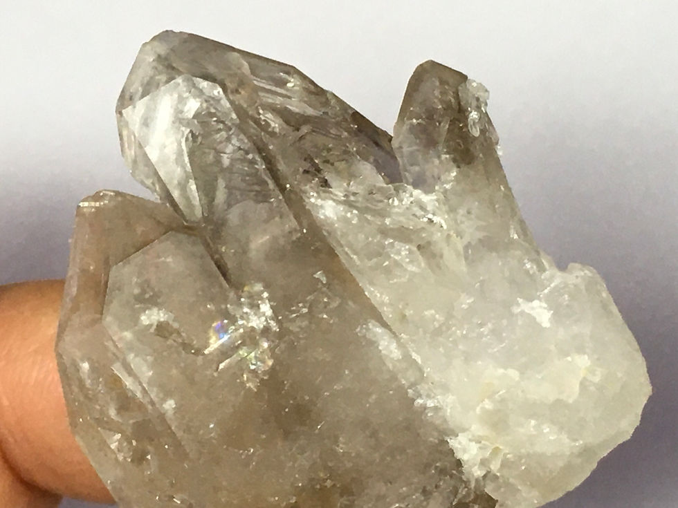 Thumbnail: Brandberg Quartz Smokey Elestial Fenster / Bubble