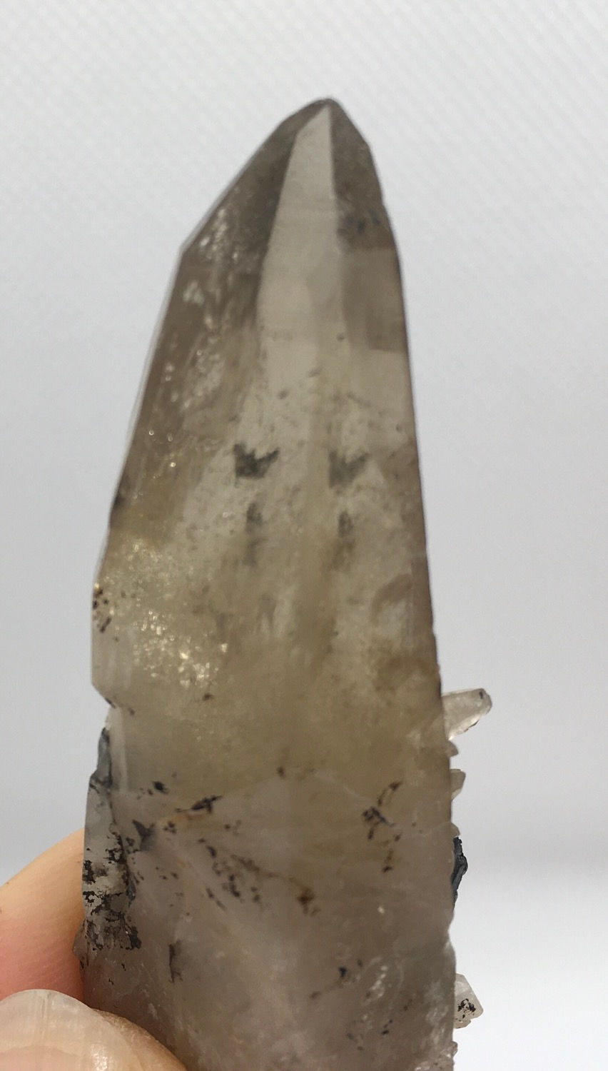 Thumbnail: Tourmalined Smokey Quartz Lemurian Wand