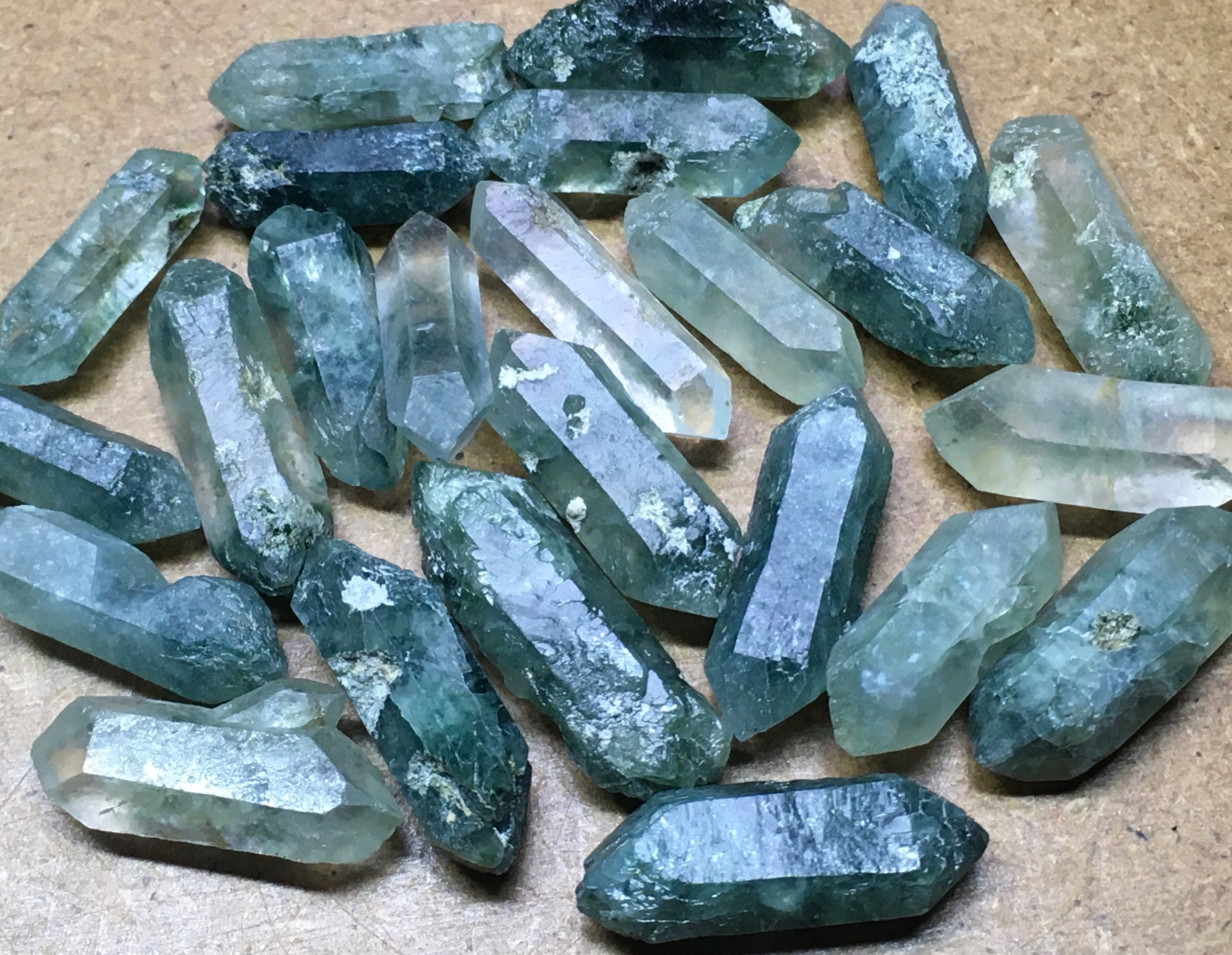 Chlorite Included Quartz Bundle x9