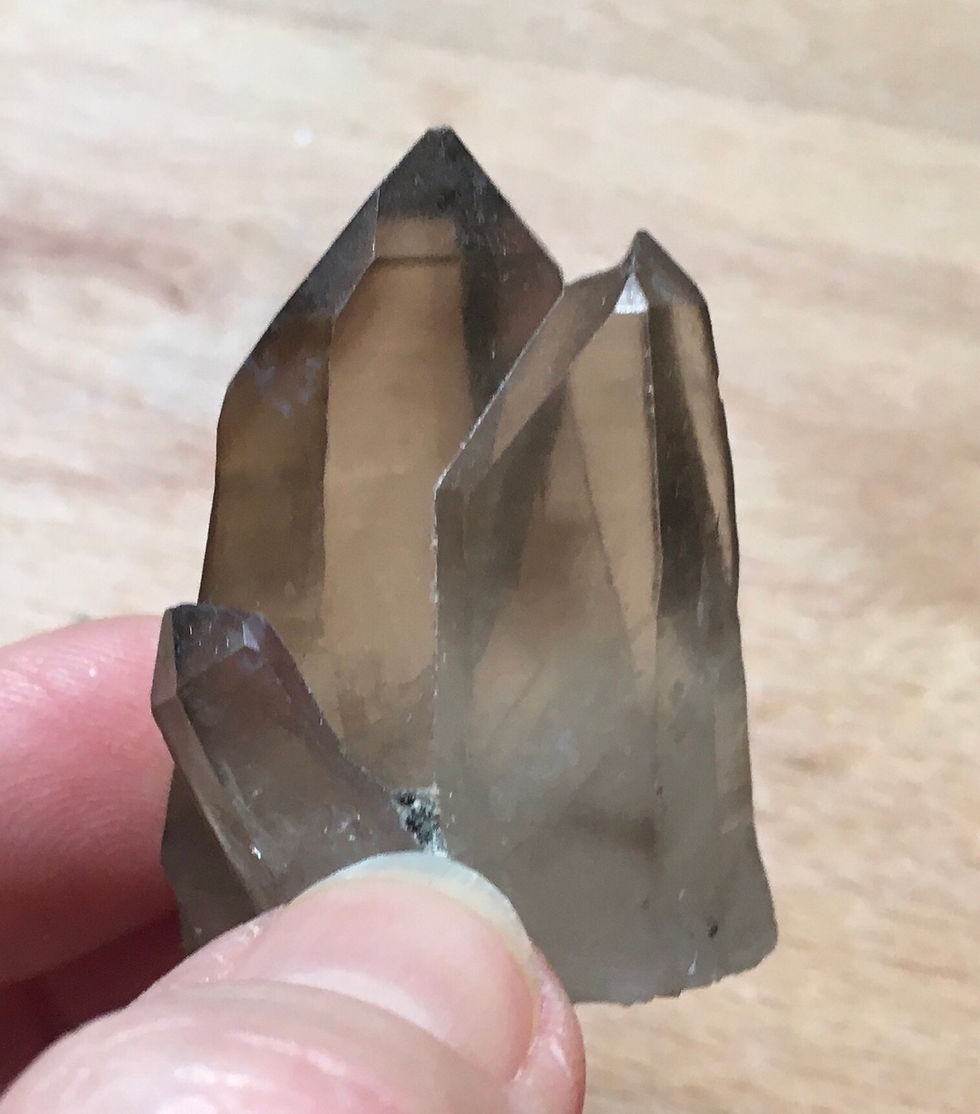 Smokey Lemurian cluster