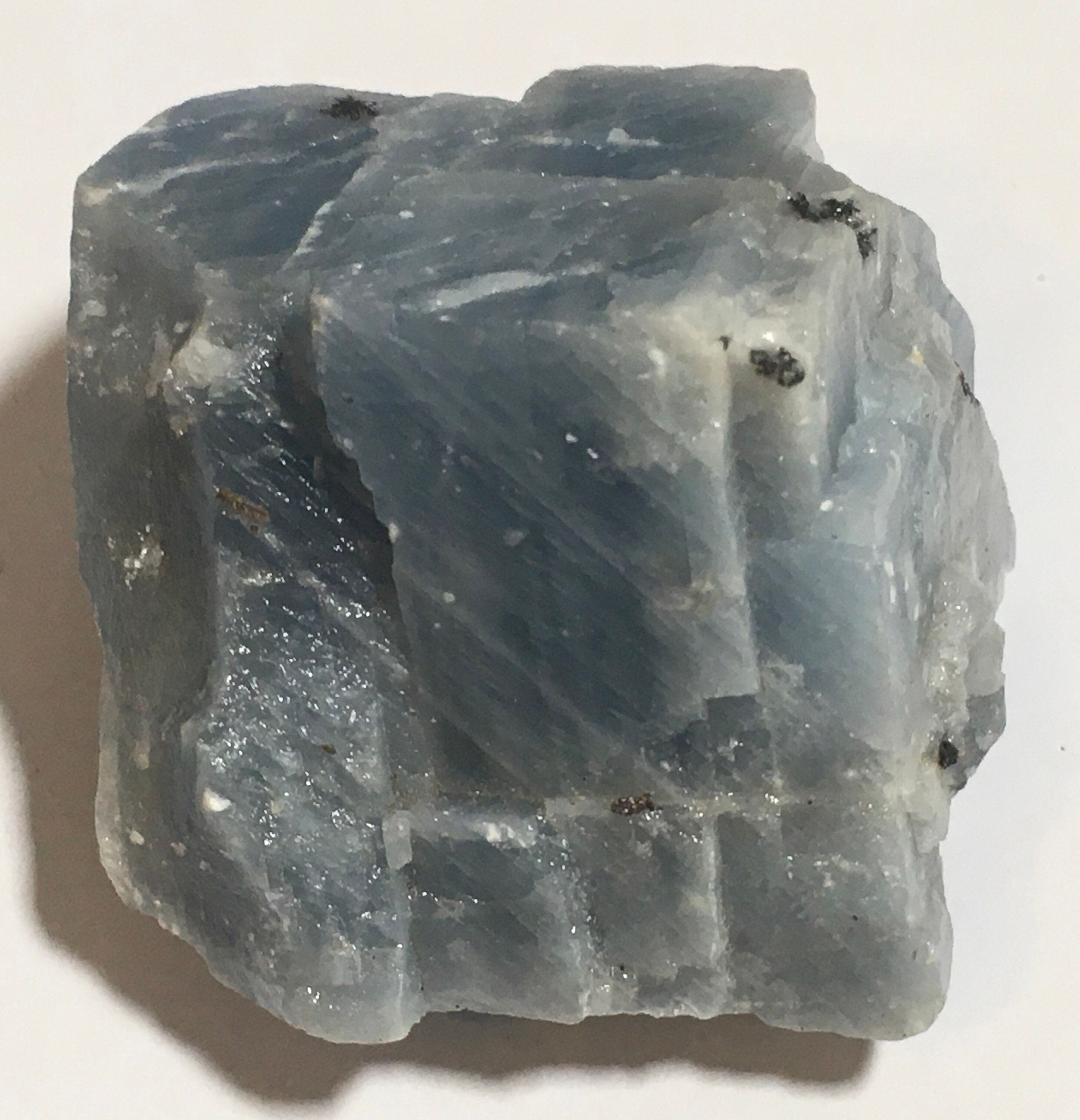 Blue Calcite With Pyrite