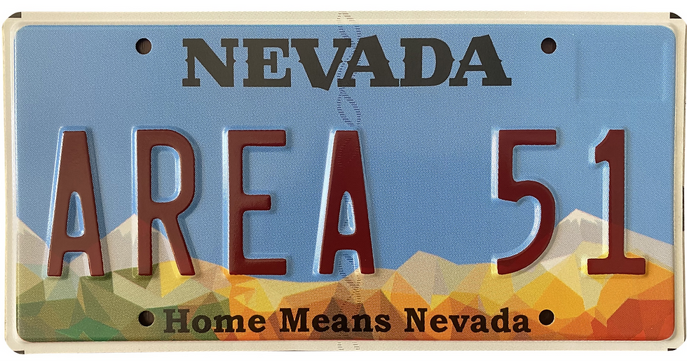 Area 51 Souvenir License Plate