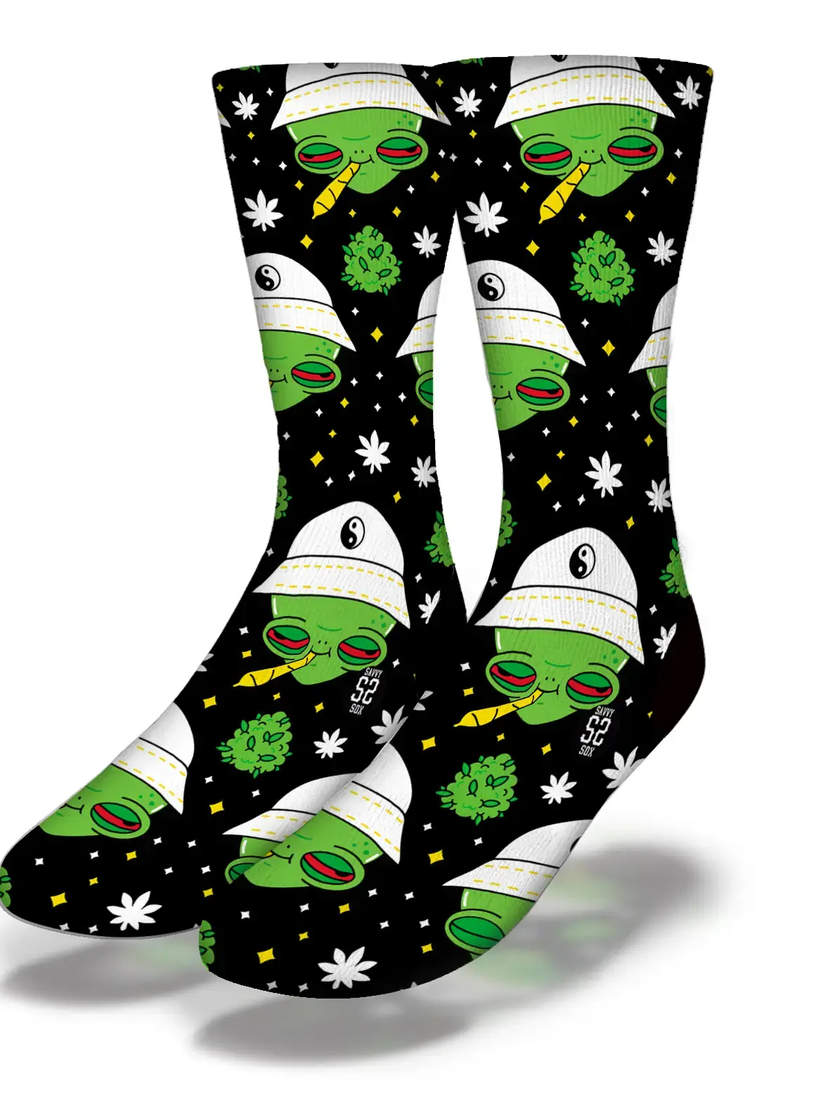 Alien Smoking Black Socks