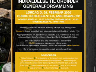 Indkaldelse til ordinær generalforsamling