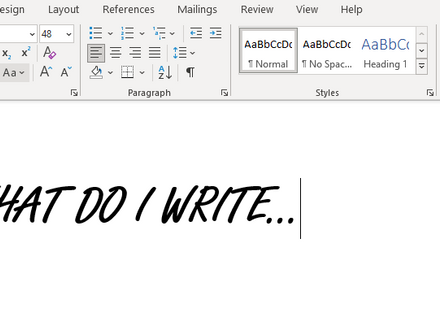 What do you write when you can’t write?