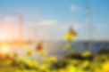 solar-power-station-with-solar-panels-wind-turbines-with-flowers-foreground-concept-conser