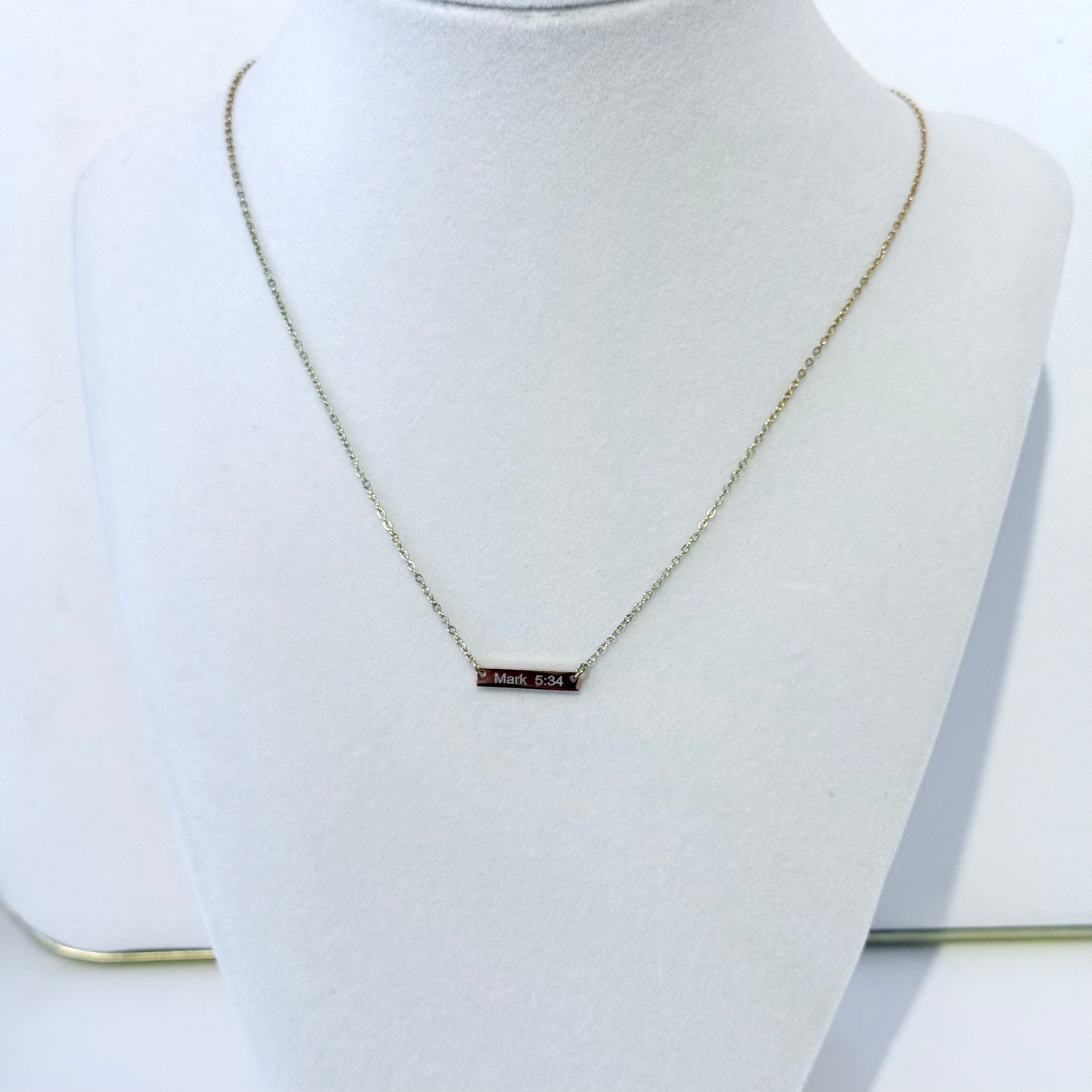'MARK 5:34' NECKLACE
